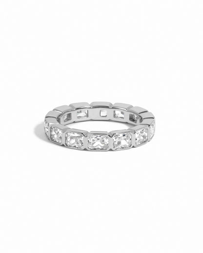 Bezel Emerald Cut Eternity Band