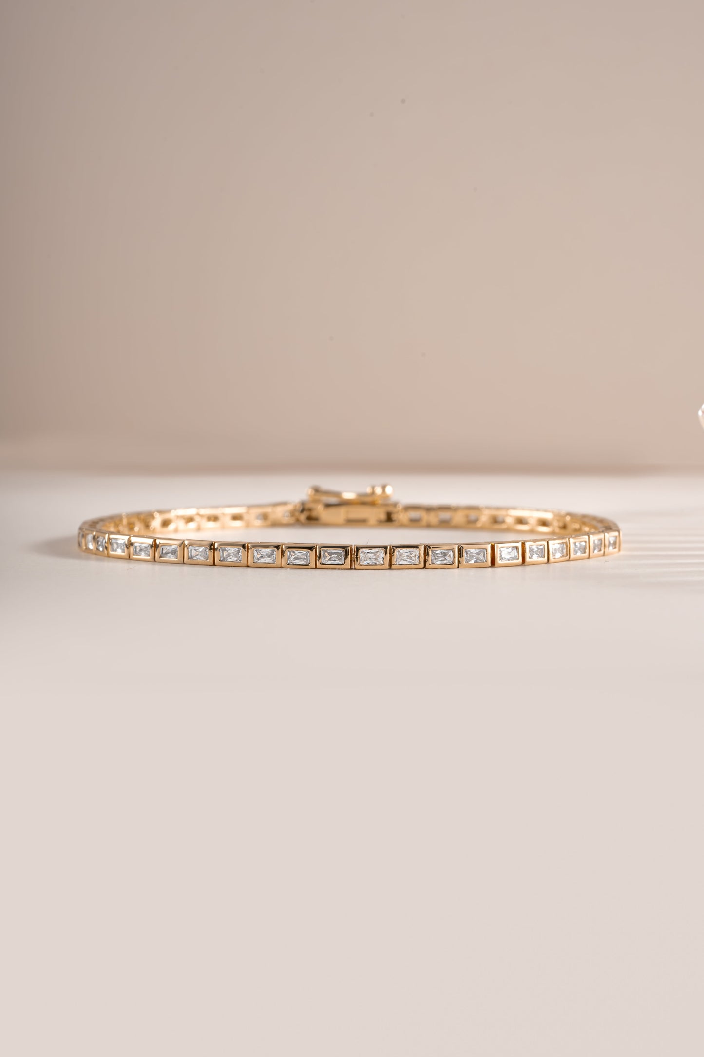 Bezeled Baguette Tennis Bracelet