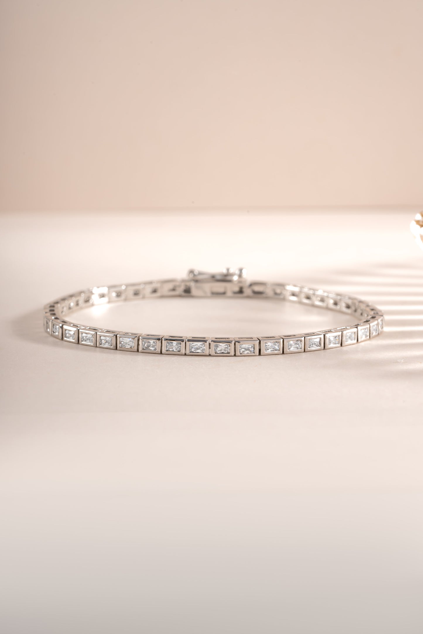 Bezeled Baguette Tennis Bracelet