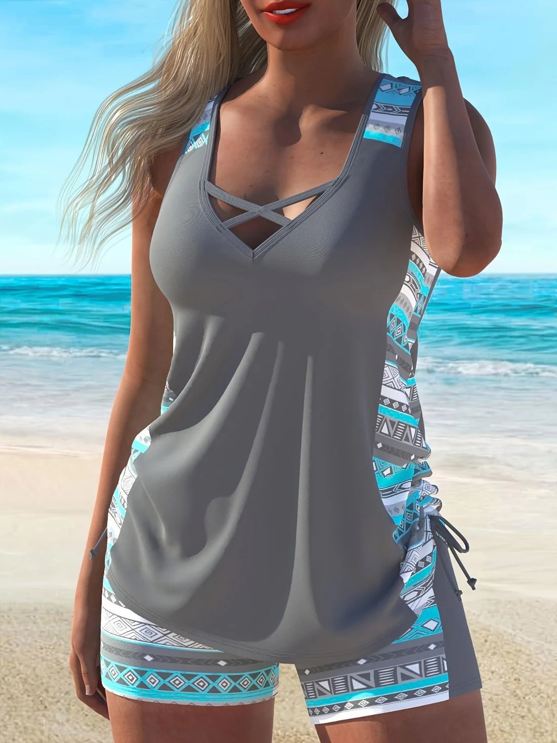 üåäWomen's Fashion Two-Piece Tankini Set