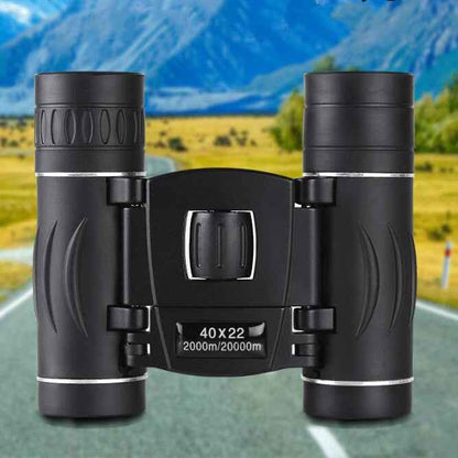40x22 HD Binoculars – High-Power Compact Crescent Double Barrel with Optional Clip
