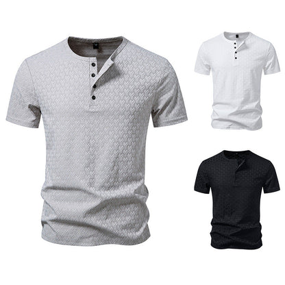 Men's Waffle Knit Slim Fit Short-Sleeve T-Shirt