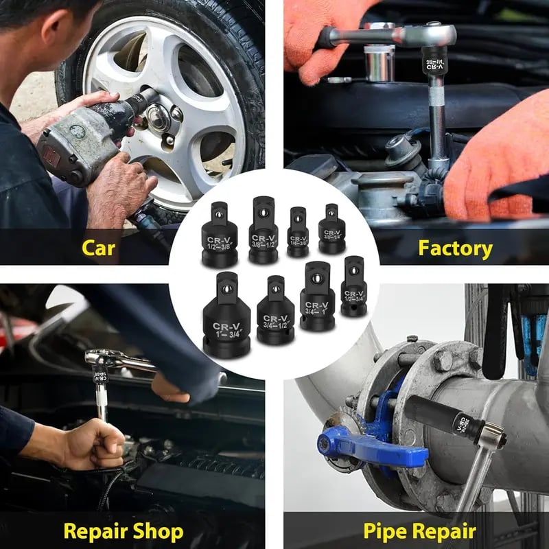 Dailyardtool¬Æ 6-Piece Impact Socket Adapter Set | Cr-V Steel SAE Adapter Conversion Kit
