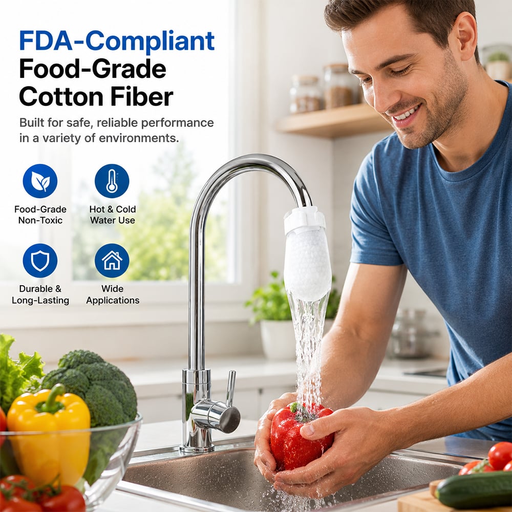 ‚ú®Faucet Filter Cotton Bags - Universal, 100 PCS Splash-Proof Faucet Filter Set