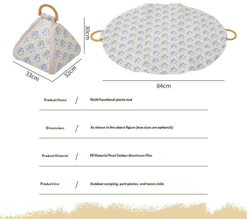 üåø Foldable Waterproof Picnic Blanket with Carry Handle ‚Äì Thick Padded Outdoor Mat for Beach, Camping & Travel