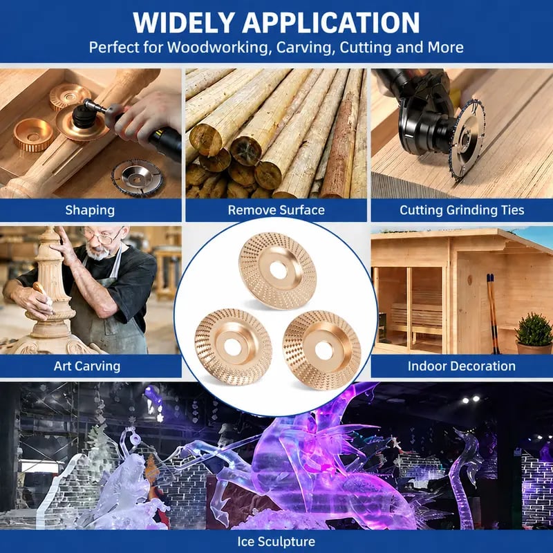 ‚öíÔ∏èHeavy-Duty Wood Carving Disc Set (3PCS)