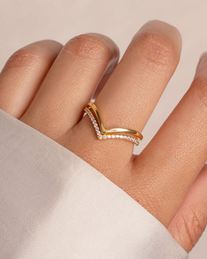 Chevron Ring Set