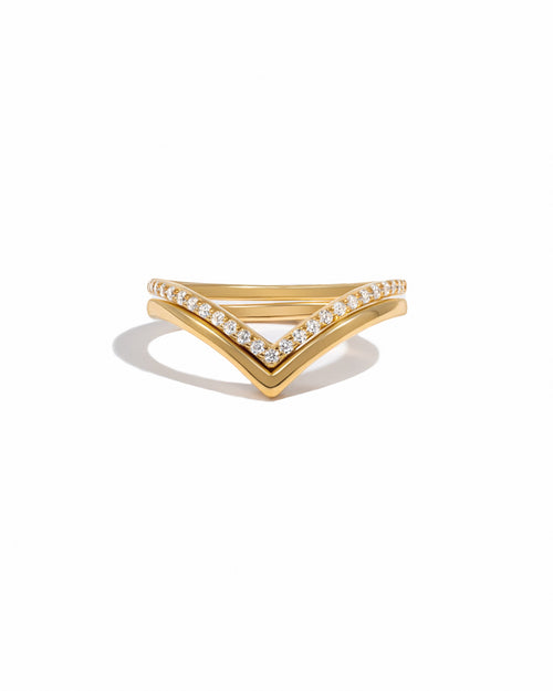 Chevron Ring Set