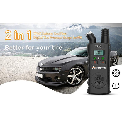 Dailyardtool¬Æ TPMS 2-in-1 Relearn Tool & Digital Tire Pressure Gauge