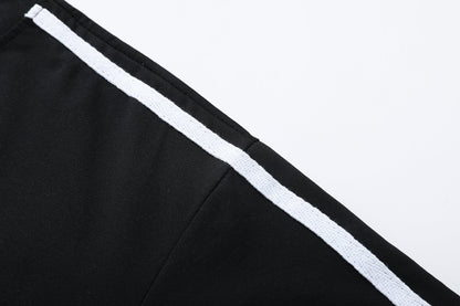Men's Black & White Contrast Raglan Short-Sleeve T-Shirt