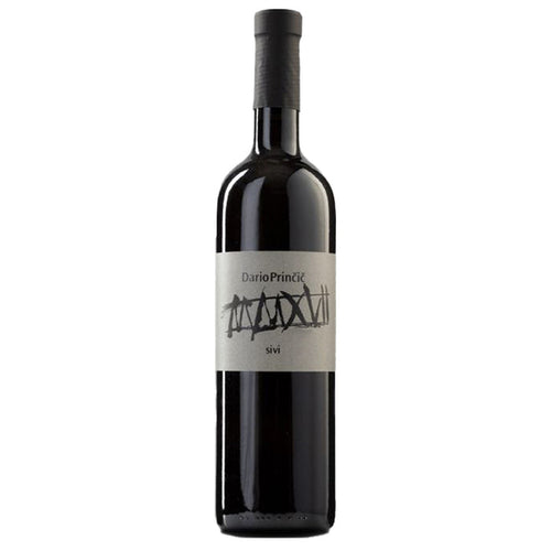 Dario Princic Sivi Pinot Grigio wine bottle with dark glass and cream label