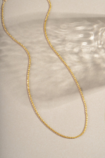 Diamond Cut Rope Chain Necklace