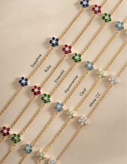 Emerald Flower Necklace