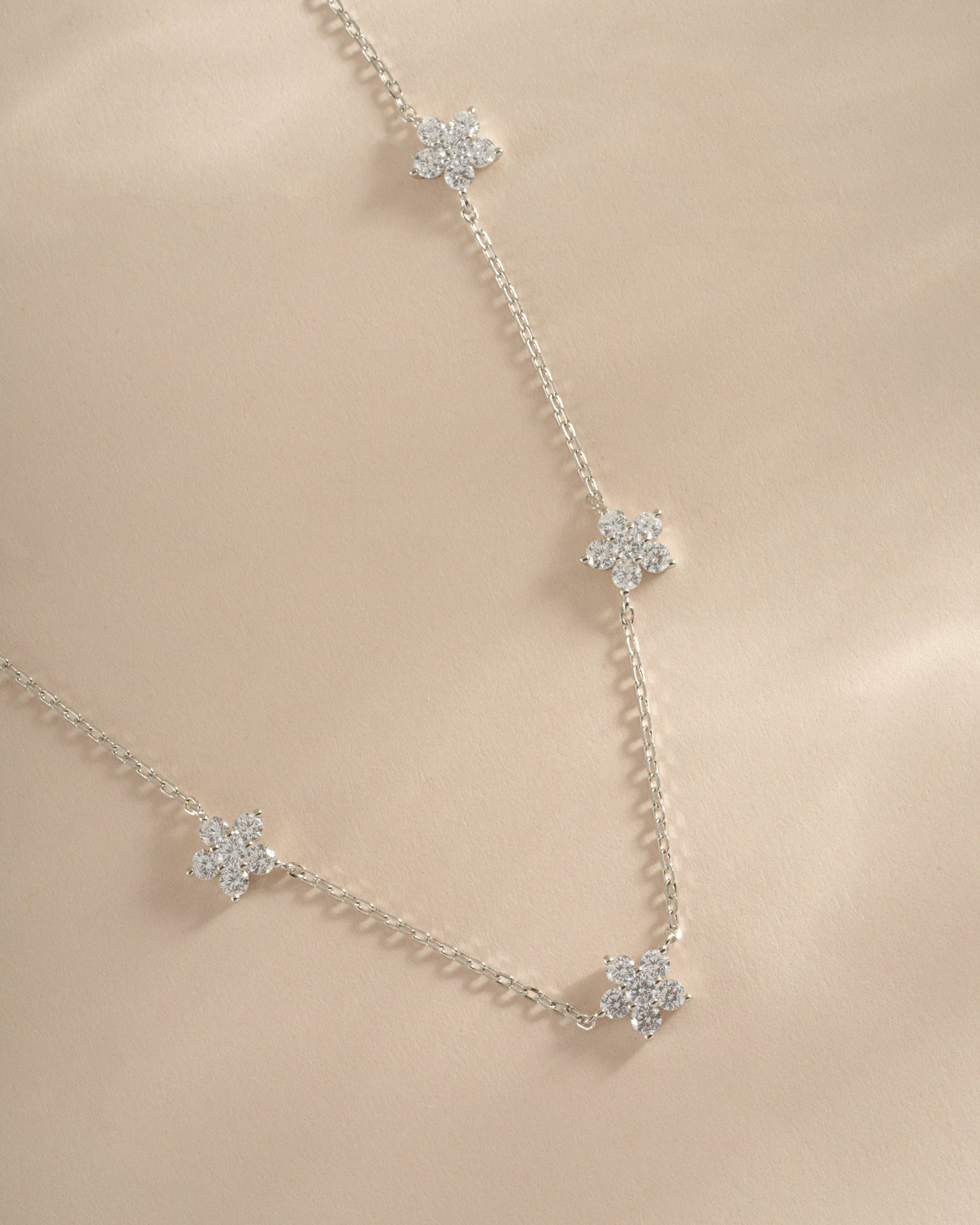 Diamond Flower Necklace