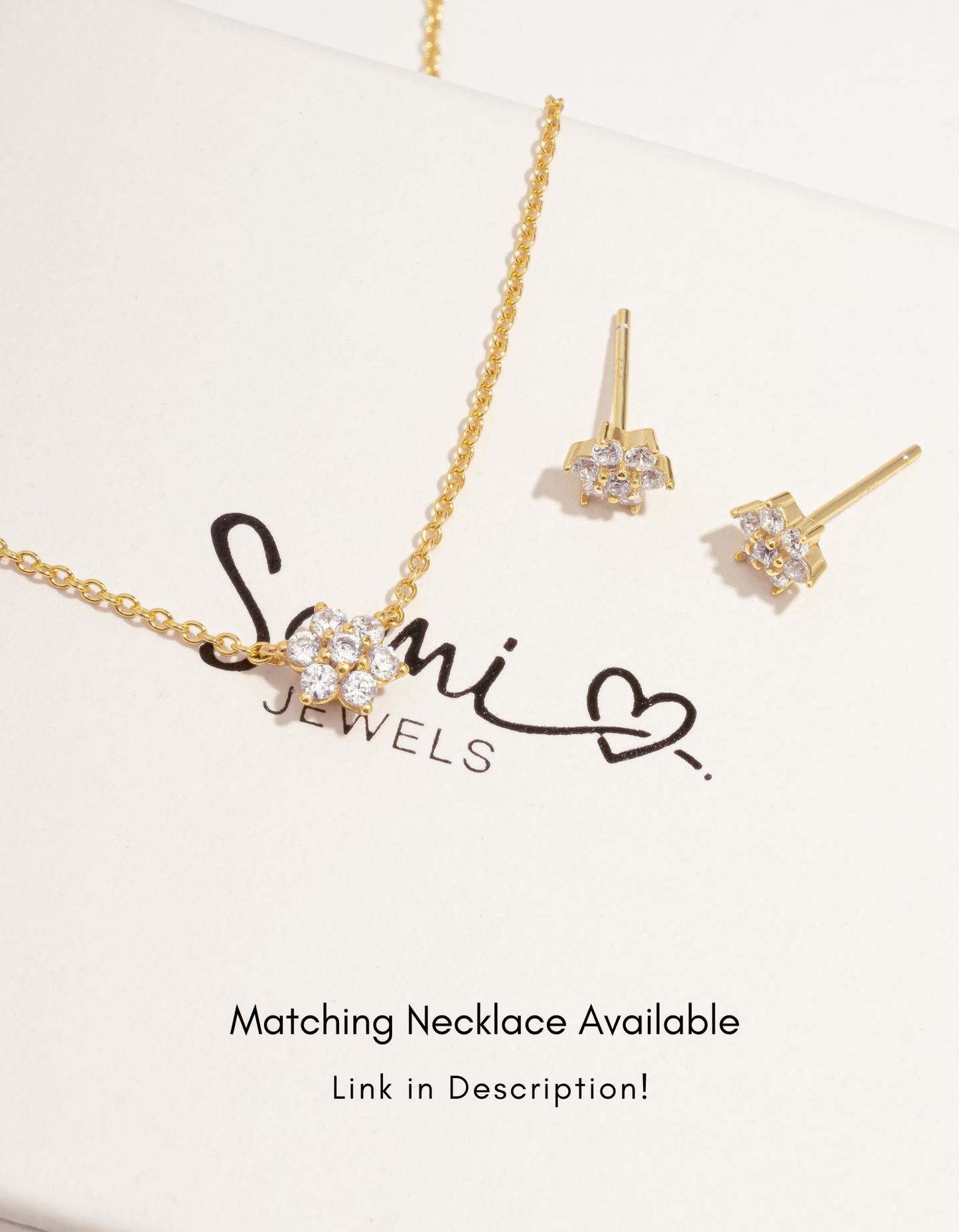 Diamond Flower Studs