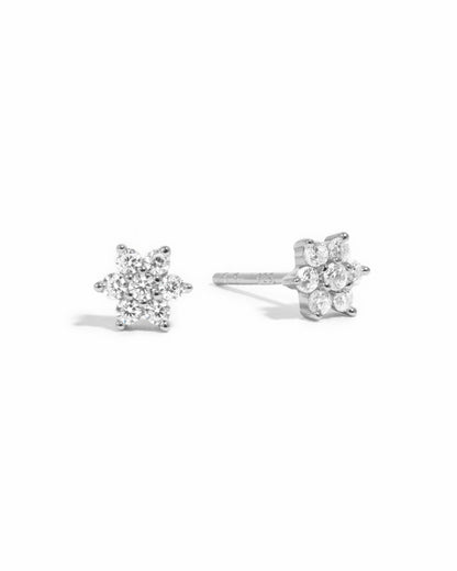 Diamond Flower Studs