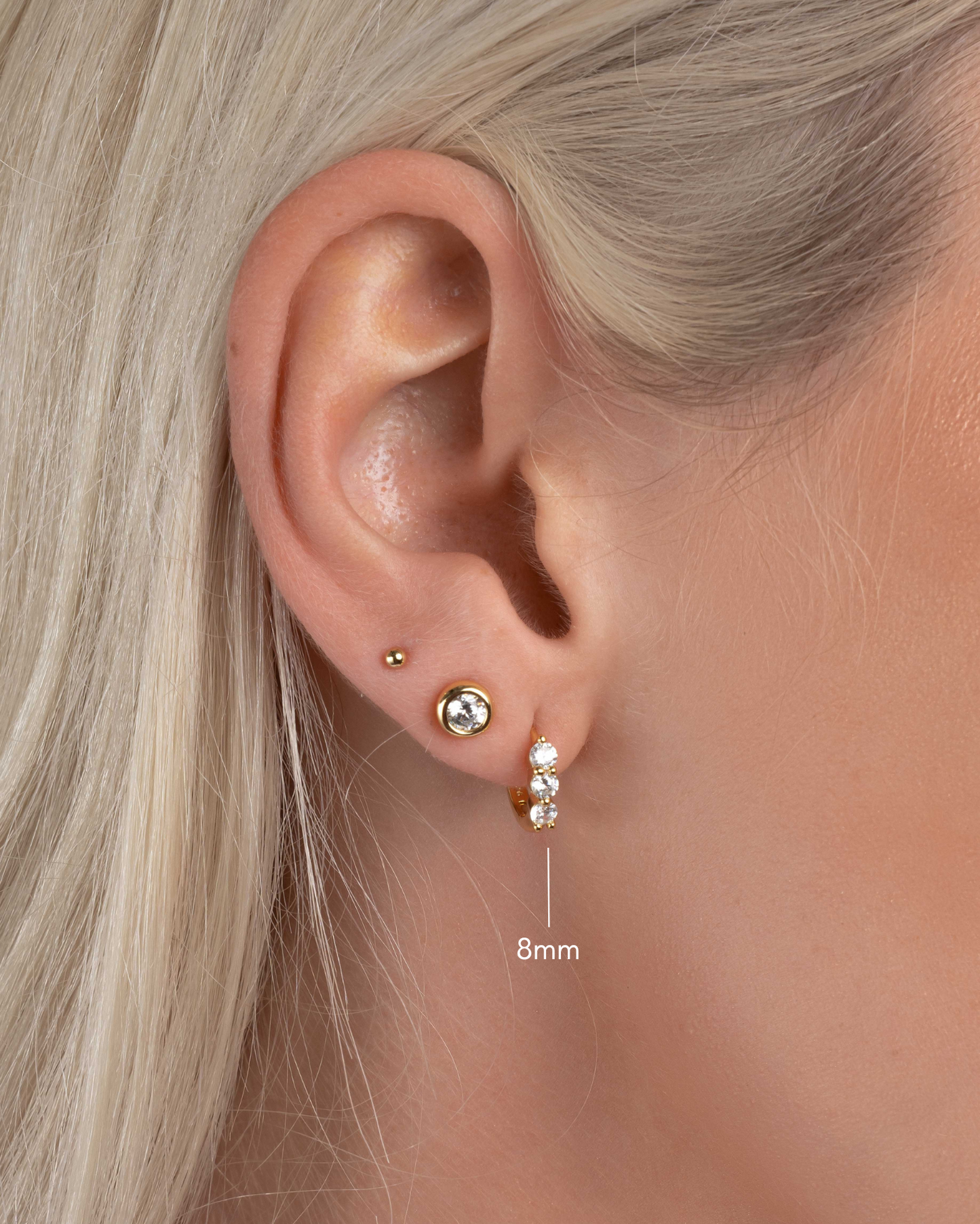 8mm Stacy Hoop Earrings