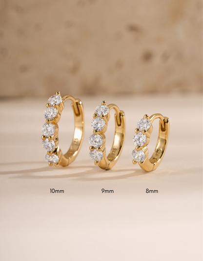 8mm Stacy Hoop Earrings