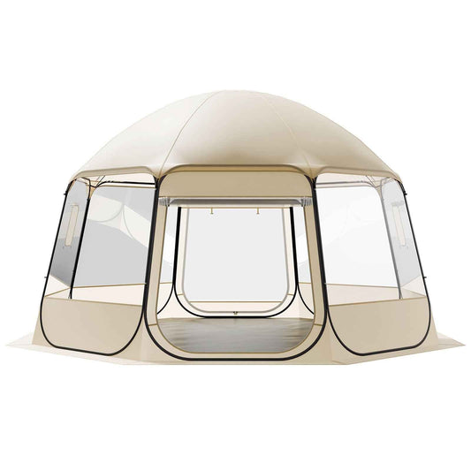 Clear Bubble Dome Tent | 15x13.8 FT Pop-Up Igloo for 12-15 People | 540° View