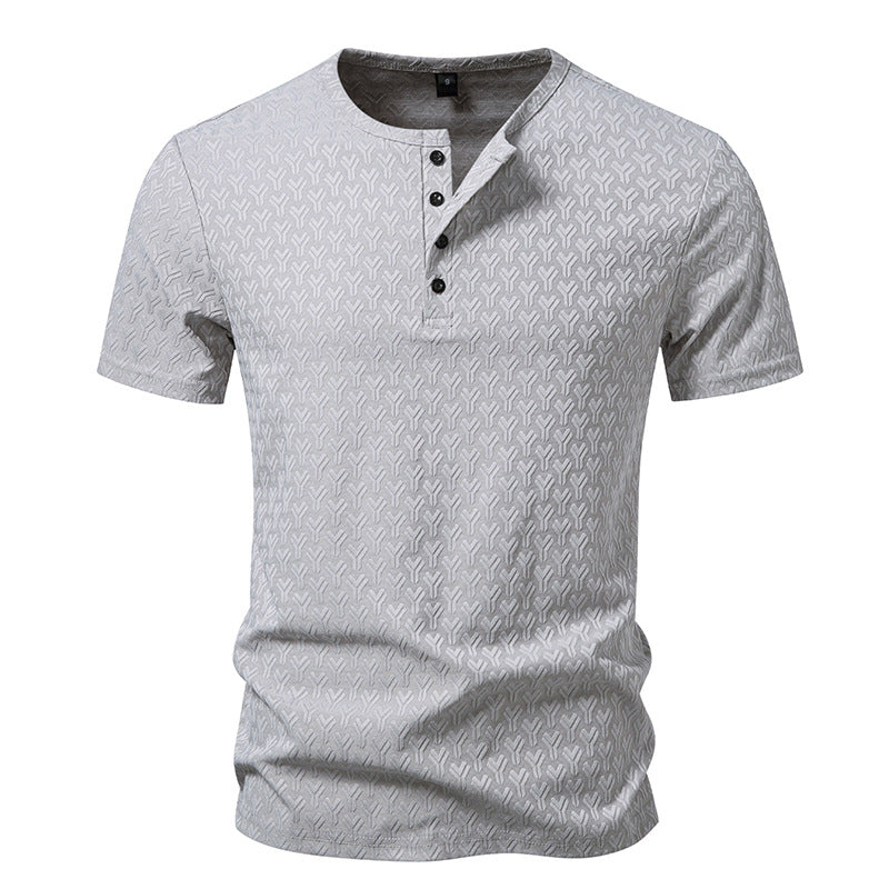 Men's Waffle Knit Slim Fit Short-Sleeve T-Shirt