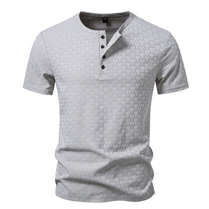 Men's Waffle Knit Slim Fit Short-Sleeve T-Shirt
