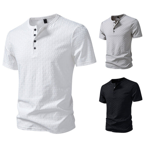 Men's Waffle Knit Slim Fit Short-Sleeve T-Shirt