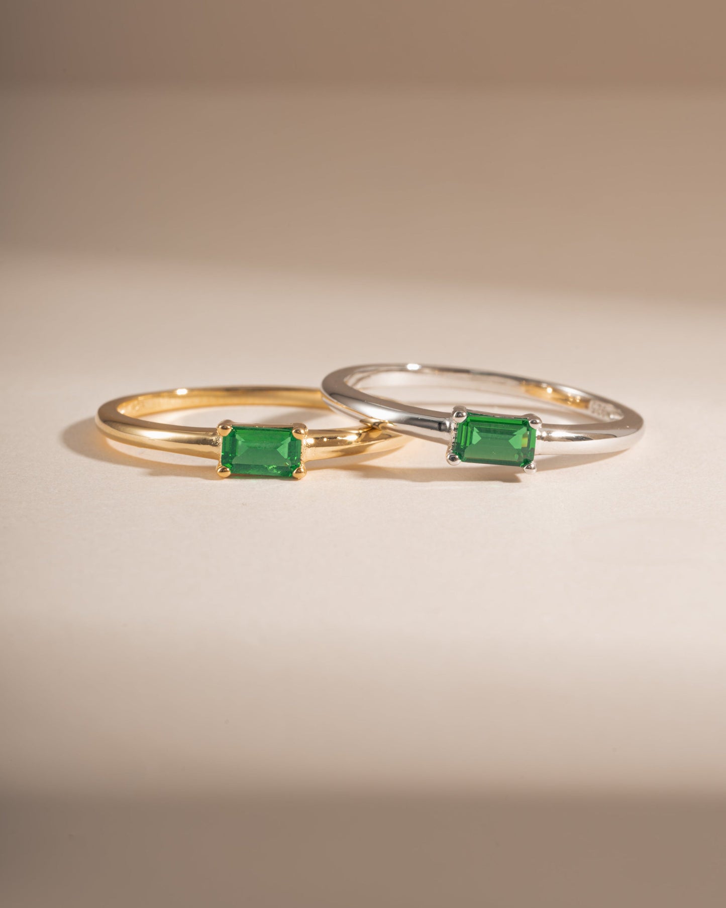 Emerald Lori Baguette Ring