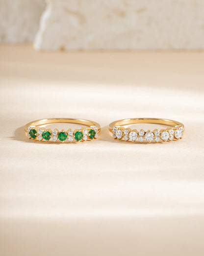 Emerald Stephanie Stacking Ring