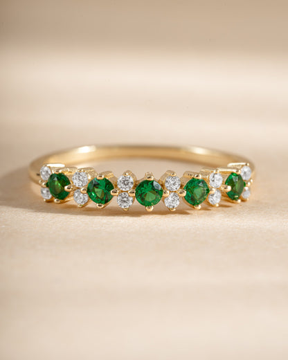 Emerald Stephanie Stacking Ring