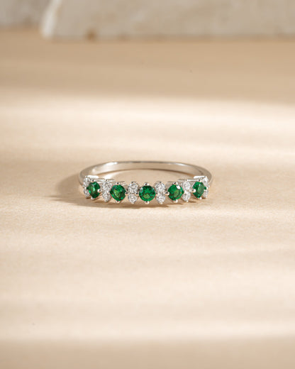 Emerald Stephanie Stacking Ring