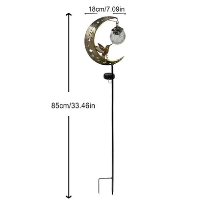 üåô‚ú®Hummingbird Moon Solar Garden Stake Light