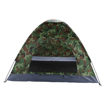 3–4 Person Camouflage Dome Camping Tent – UV-Proof 180T Polyester with Fiberglass Poles & Carry Bag