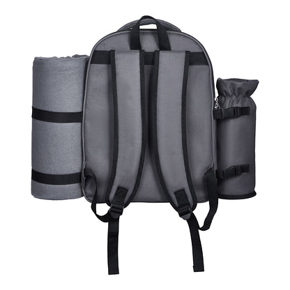 Beach & Picnic Backpack for 2 with Insulated Cooler Compartment