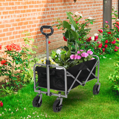 Foldable Garden Cart with Oxford Cloth & Steel Frame – Heavy-Duty Collapsible Wagon
