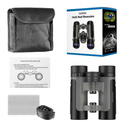 10x25 HD Compact Binoculars – Lightweight Outdoor Telescope for Hiking, Fishing & Travel