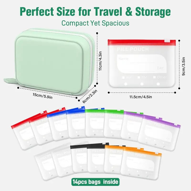 üèÜFlash Sale‚ö° 50K+ SOLD! Waterproof Pill Pouch Set-14Pcs Bags Inside