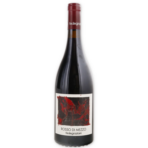 Federico Graziani Rosso di Mezzo 2022 red wine bottle with dark glass and label