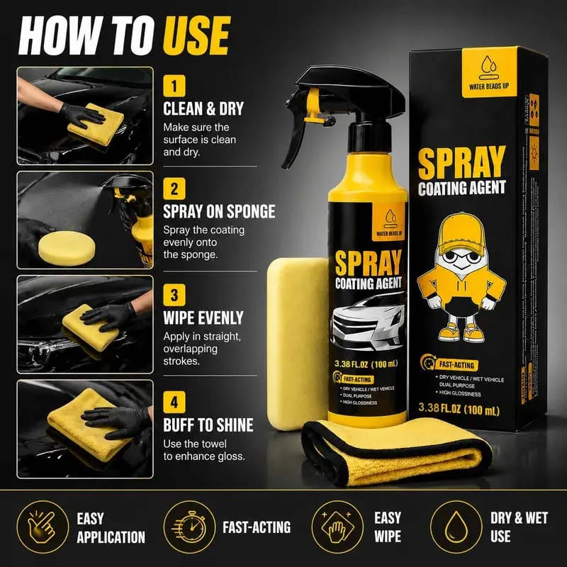 Hydrophobic Car Ceramic Spray for All Vehiclesüöó