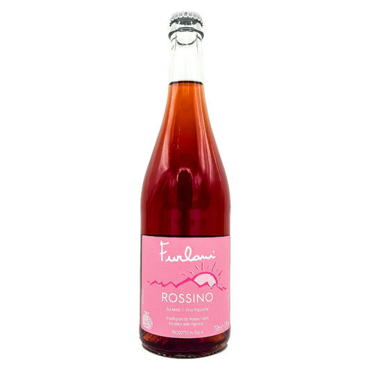 Furlani Rossino Frizzante 2024 bottle of sparkling rosé wine