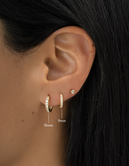 10mm In & Out Studded Huggies
