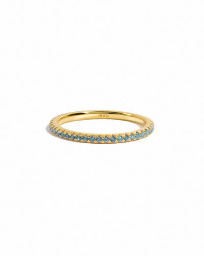 Aquamarine Birthstone Eternity Ring