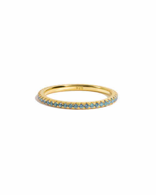 Aquamarine Birthstone Eternity Ring