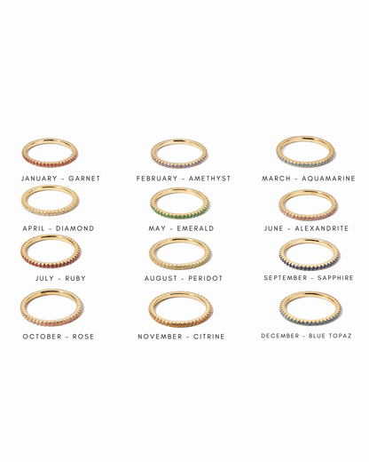 Ruby Birthstone Eternity Ring