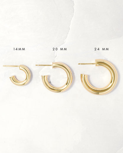 14mm Chunky Tube Hoops