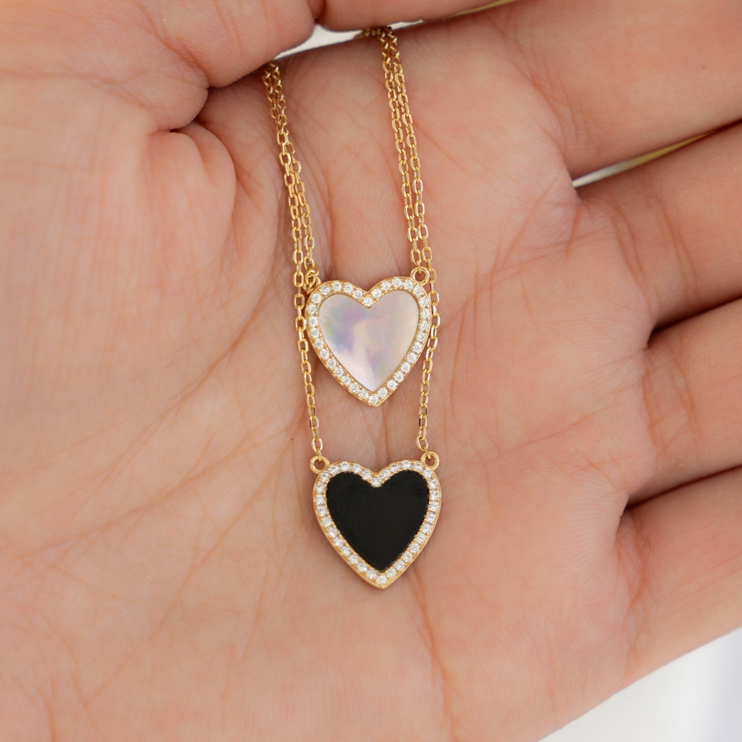 Mother of Pearl Heart Necklace