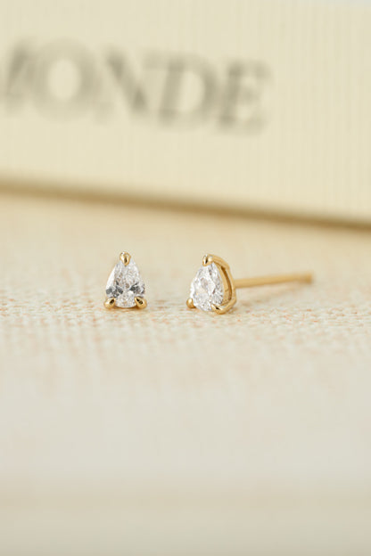 3x4mm Pear Studs