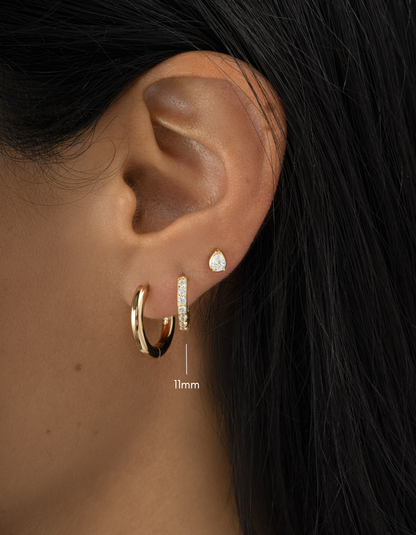 11mm Diamond Huggies (Multiple Sizes Available)