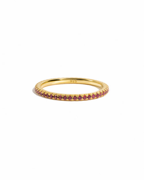 Ruby Birthstone Eternity Ring