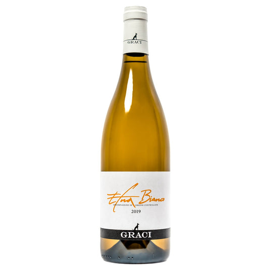 Graci Etna Bianco white wine bottle with foil neck and label