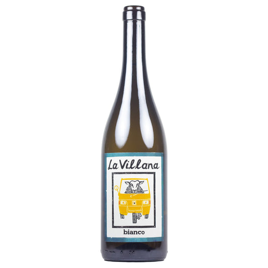White wine bottle, La Villana Bianco 2023, front label visible